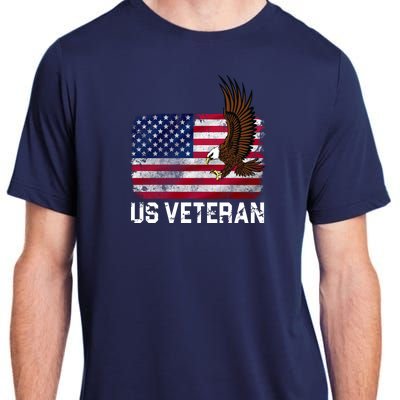 US Veteran Vintage American Bald Eagle Adult ChromaSoft Performance T-Shirt