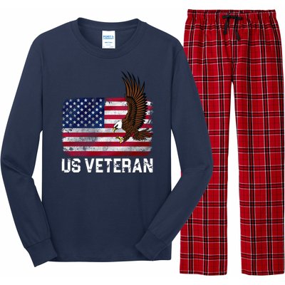 US Veteran Vintage American Bald Eagle Long Sleeve Pajama Set