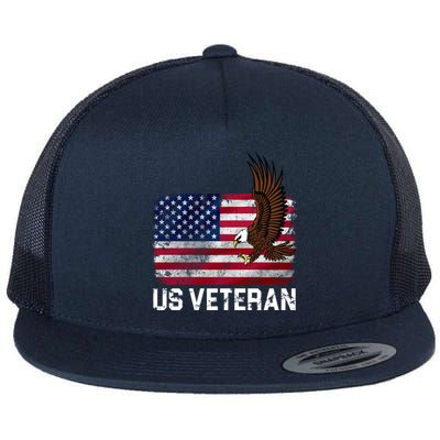 US Veteran Vintage American Bald Eagle Flatbill Hat