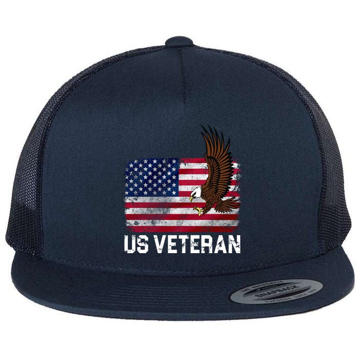 US Veteran Vintage American Bald Eagle Flatbill Hat