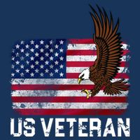 US Veteran Vintage American Bald Eagle Flatbill Hat