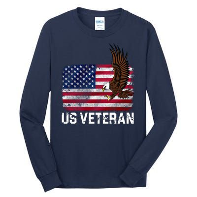 US Veteran Vintage American Bald Eagle Tall Long Sleeve T-Shirt