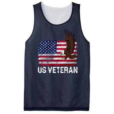 US Veteran Vintage American Bald Eagle Mesh Reversible Basketball Jersey Tank