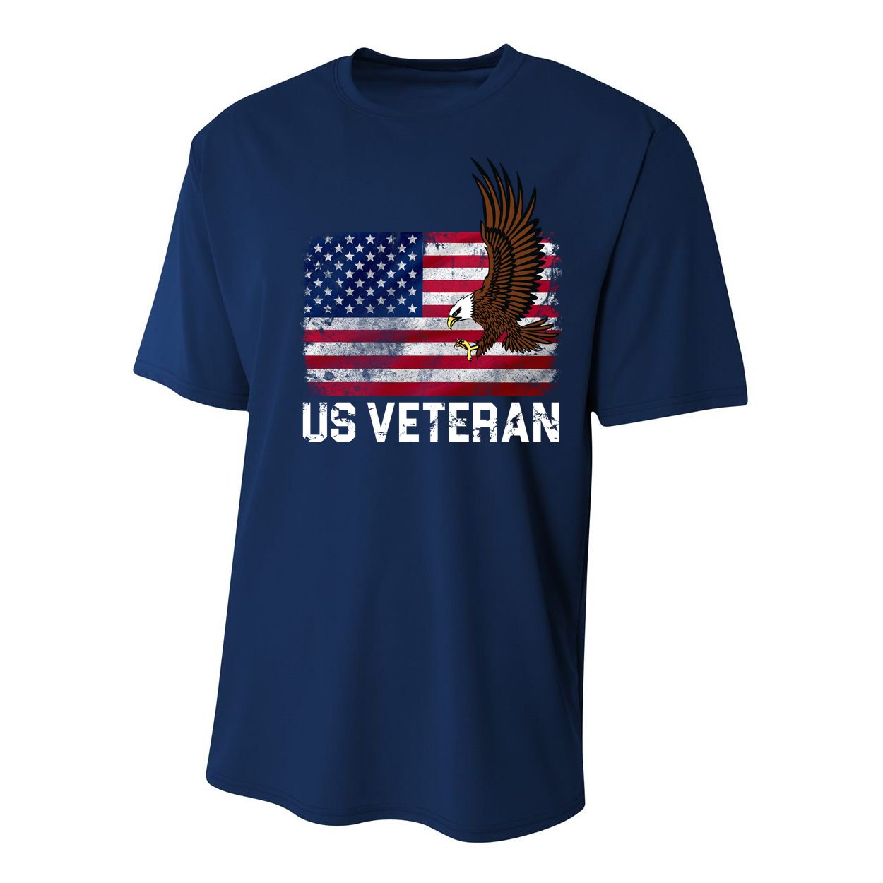 US Veteran Vintage American Bald Eagle Youth Performance Sprint T-Shirt