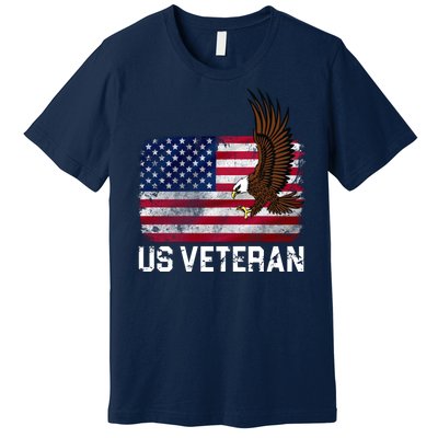 US Veteran Vintage American Bald Eagle Premium T-Shirt