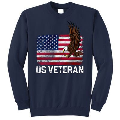 US Veteran Vintage American Bald Eagle Tall Sweatshirt