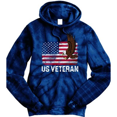 US Veteran Vintage American Bald Eagle Tie Dye Hoodie