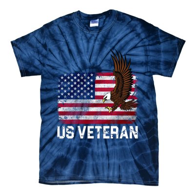 US Veteran Vintage American Bald Eagle Tie-Dye T-Shirt