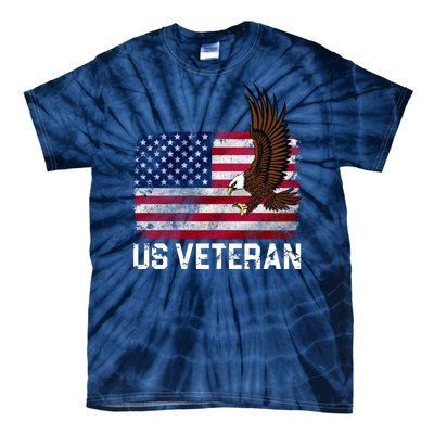 US Veteran Vintage American Bald Eagle Tie-Dye T-Shirt