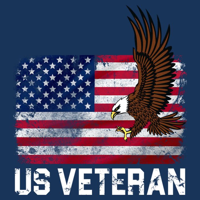 US Veteran Vintage American Bald Eagle Tie-Dye T-Shirt