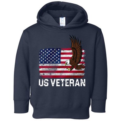 US Veteran Vintage American Bald Eagle Toddler Hoodie