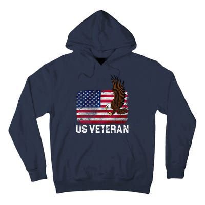 US Veteran Vintage American Bald Eagle Tall Hoodie