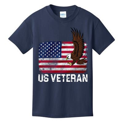 US Veteran Vintage American Bald Eagle Kids T-Shirt