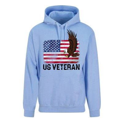 US Veteran Vintage American Bald Eagle Unisex Surf Hoodie