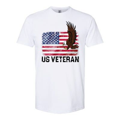 US Veteran Vintage American Bald Eagle Softstyle® CVC T-Shirt