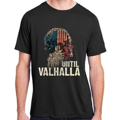 Until Valhalla Viking Us Flag Vintage Til Valhalla Adult ChromaSoft Performance T-Shirt