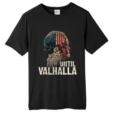 Until Valhalla Viking Us Flag Vintage Til Valhalla Tall Fusion ChromaSoft Performance T-Shirt