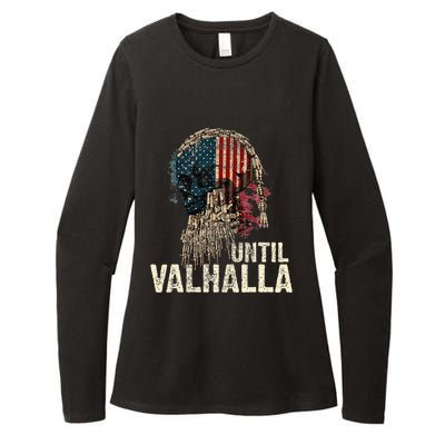 Until Valhalla Viking Us Flag Vintage Til Valhalla Womens CVC Long Sleeve Shirt