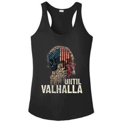 Until Valhalla Viking Us Flag Vintage Til Valhalla Ladies PosiCharge Competitor Racerback Tank