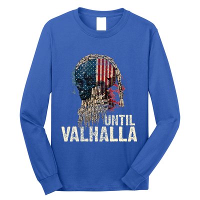 Until Valhalla Viking Us Flag Vintage Til Valhalla Long Sleeve Shirt