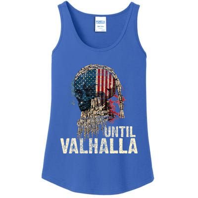 Until Valhalla Viking Us Flag Vintage Til Valhalla Ladies Essential Tank