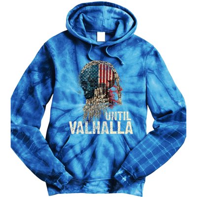 Until Valhalla Viking Us Flag Vintage Til Valhalla Tie Dye Hoodie