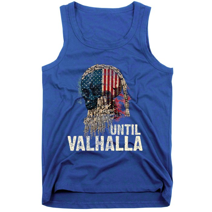 Until Valhalla Viking Us Flag Vintage Til Valhalla Tank Top