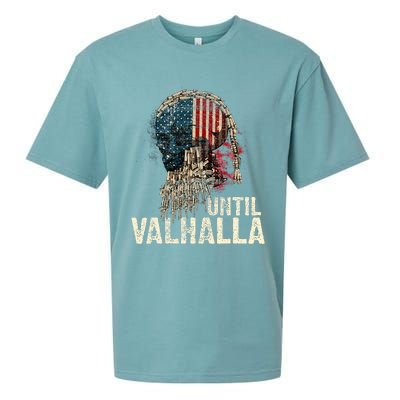 Until Valhalla Viking Us Flag Vintage Til Valhalla Sueded Cloud Jersey T-Shirt