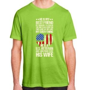 Us Veteran Wife Saying Proud Us Veteran Wife Friend Gift Adult ChromaSoft Performance T-Shirt