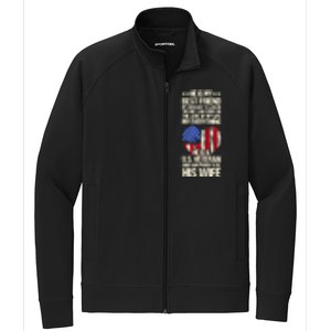 Us Veteran Wife Saying Proud Us Veteran Wife Friend Gift Stretch Full-Zip Cadet Jacket