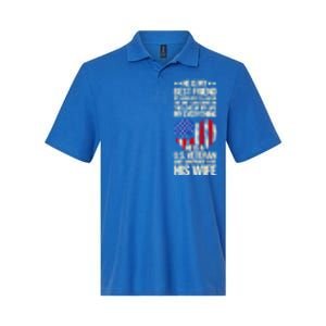 Us Veteran Wife Saying Proud Us Veteran Wife Friend Gift Softstyle Adult Sport Polo