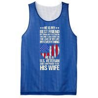 Us Veteran Wife Saying Proud Us Veteran Wife Friend Gift Mesh Reversible Basketball Jersey Tank