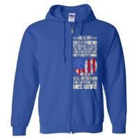 Us Veteran Wife Saying Proud Us Veteran Wife Friend Gift Full Zip Hoodie