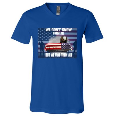 Us Veteran We Dont Know Them All But We Owe Them All Gift V-Neck T-Shirt