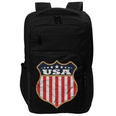 USA Vintage White Cool USA Flag Vintage Impact Tech Backpack