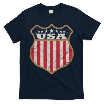 USA Vintage White Cool USA Flag Vintage T-Shirt
