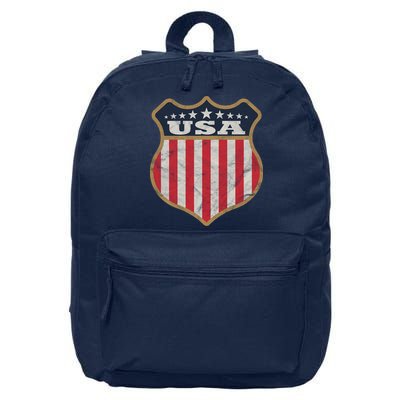 USA Vintage White Cool USA Flag Vintage 16 in Basic Backpack