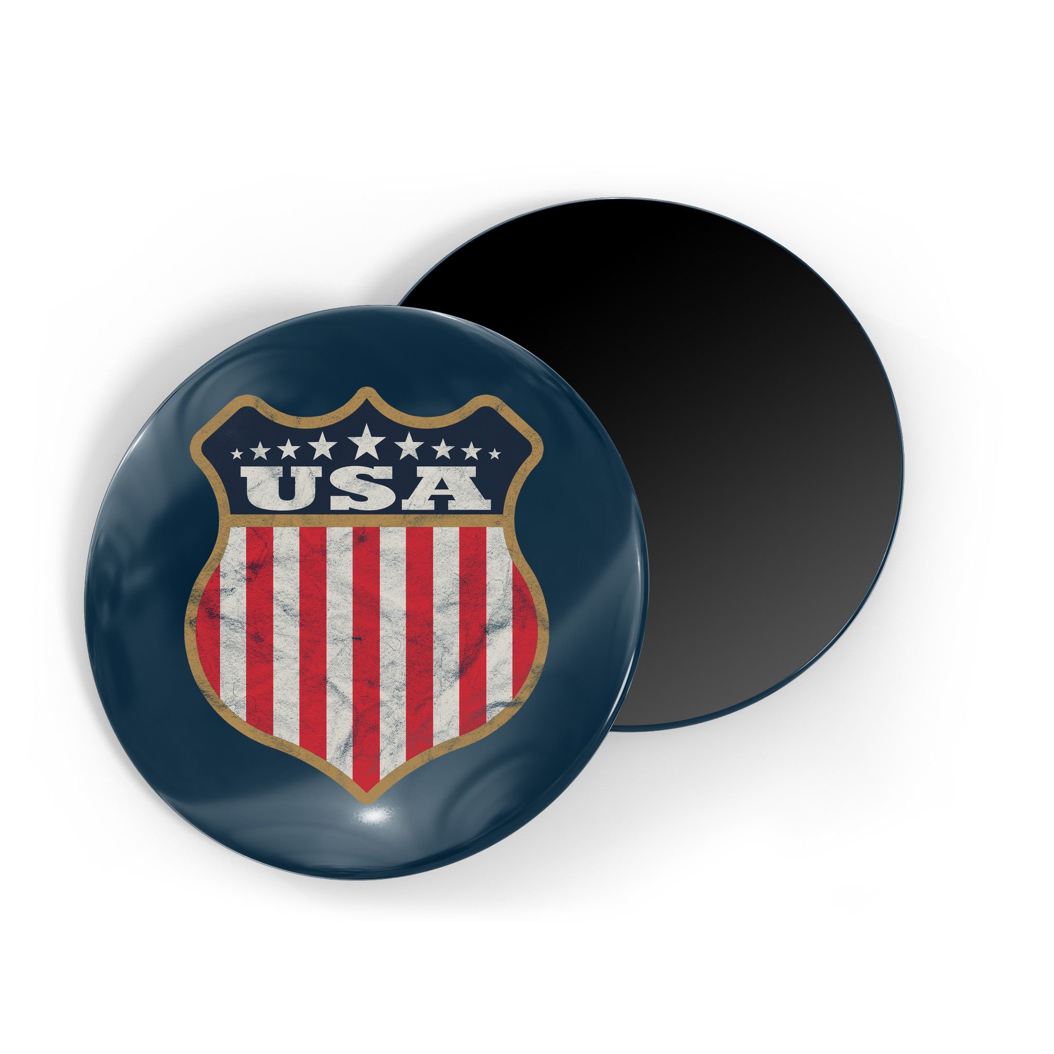 USA Vintage White Cool USA Flag Vintage Magnet