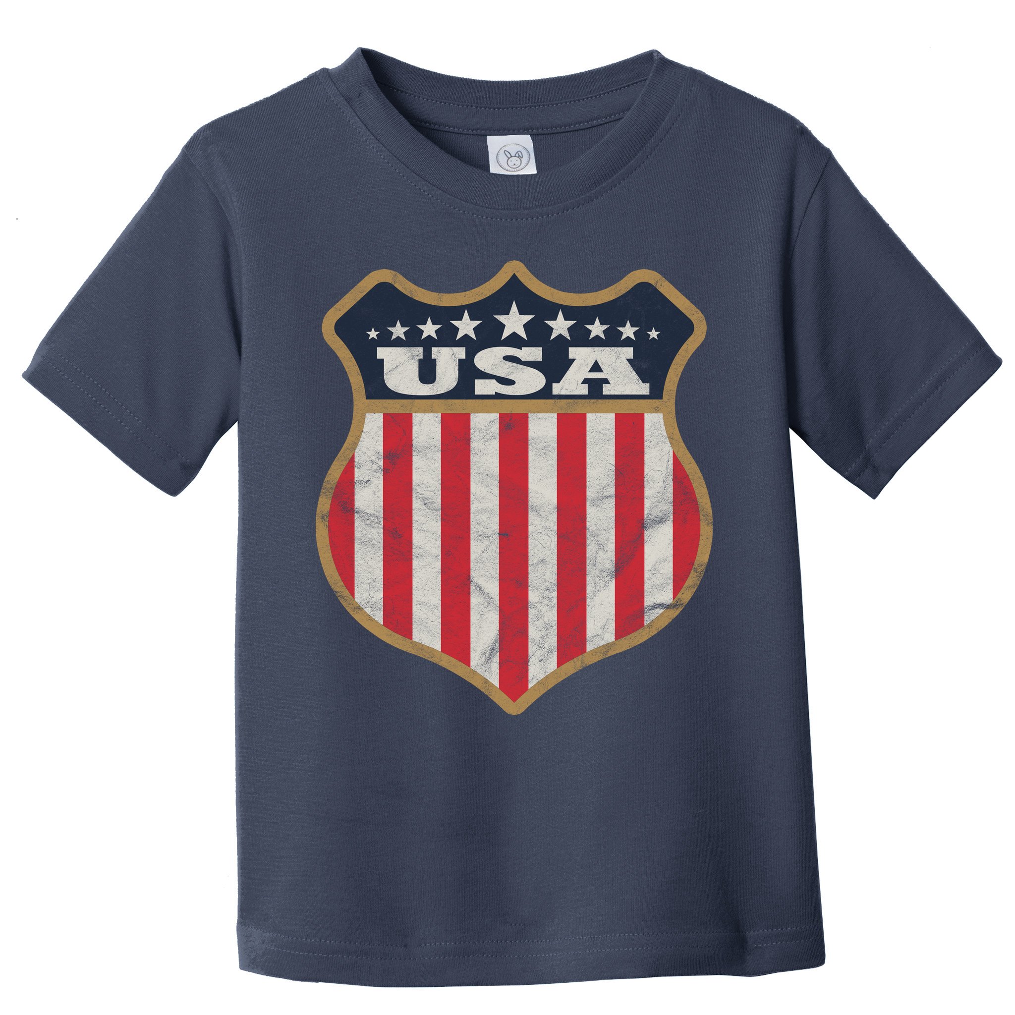 USA Vintage White Cool USA Flag Vintage Toddler T-Shirt