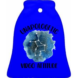 Unapologetic Virgo Zodiac Constellation Stuff Attitude Gift Ceramic Bell Ornament