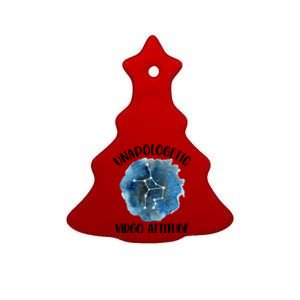 Unapologetic Virgo Zodiac Constellation Stuff Attitude Gift Ceramic Tree Ornament