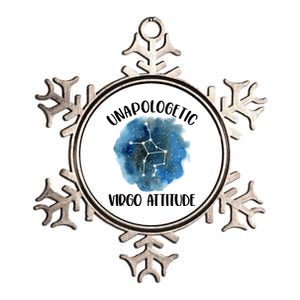 Unapologetic Virgo Zodiac Constellation Stuff Attitude Gift Metallic Star Ornament