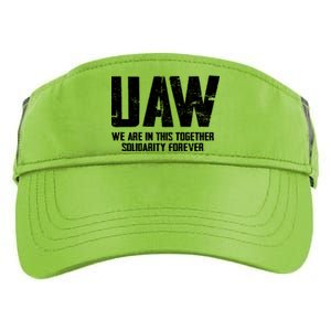 UAW We Are In This Together Solidarity Forever Adult Drive Performance Visor