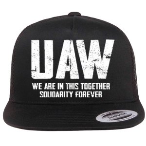 UAW We Are In This Together Solidarity Forever Flat Bill Trucker Hat