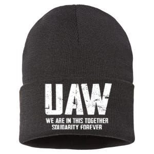 UAW We Are In This Together Solidarity Forever Sustainable Knit Beanie