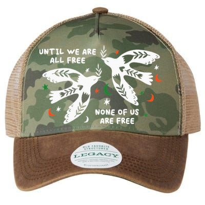 Until We Are All Free None Of Us Are Free Free Palestine Legacy Tie Dye Trucker Hat
