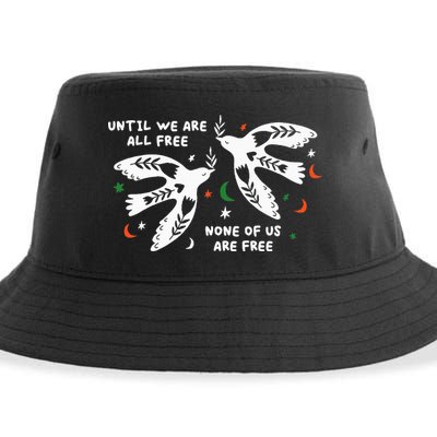 Until We Are All Free None Of Us Are Free Free Palestine Sustainable Bucket Hat