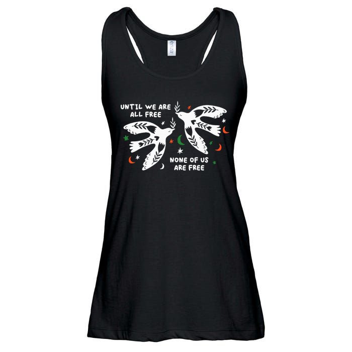 Until We Are All Free None Of Us Are Free Free Palestine Ladies Essential Flowy Tank