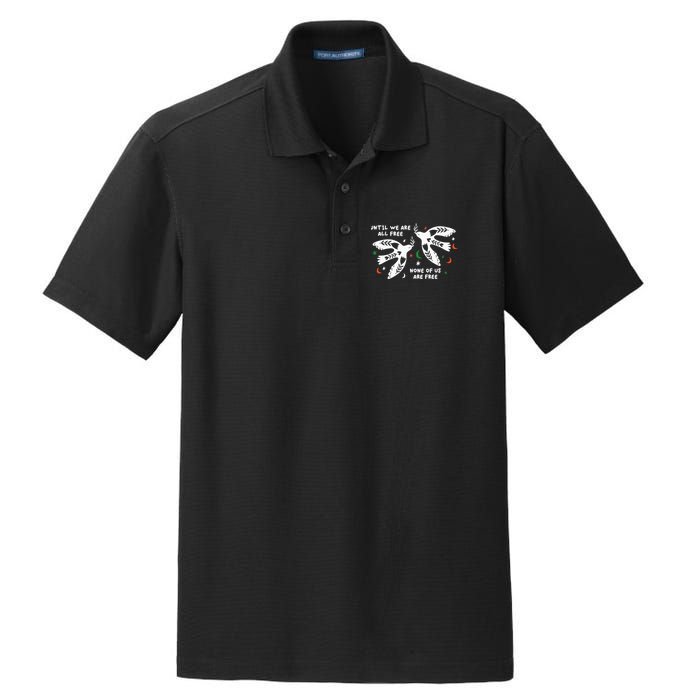 Until We Are All Free None Of Us Are Free Free Palestine Dry Zone Grid Polo