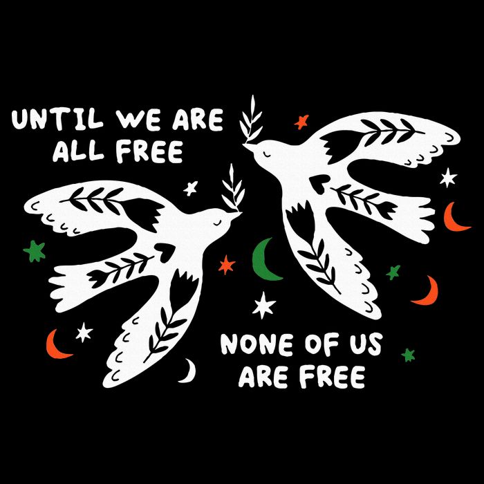 Until We Are All Free None Of Us Are Free Free Palestine 16 in Basic Backpack